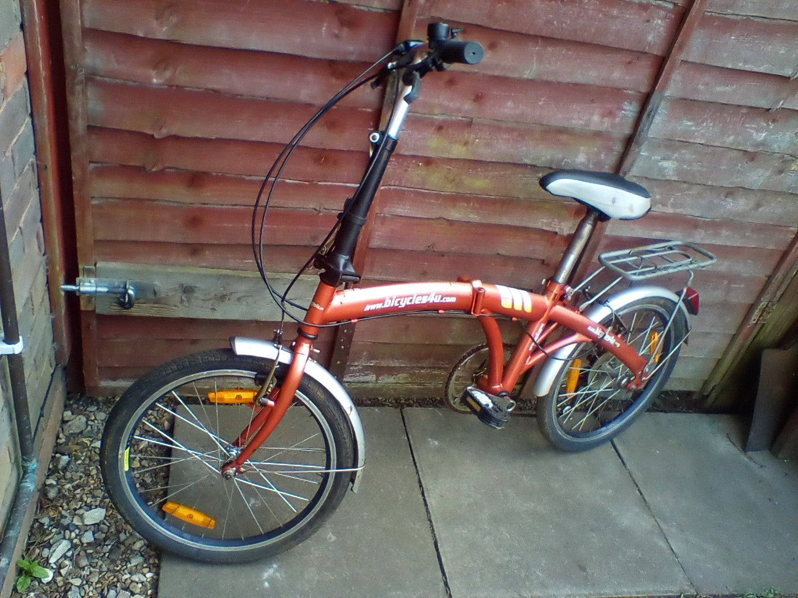 bicycle used folding bike 20 in wheels 6 gears