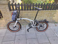 Brompton G Line Electric Folding 4 Speed Bike 20"  Traildust White Medium Bike