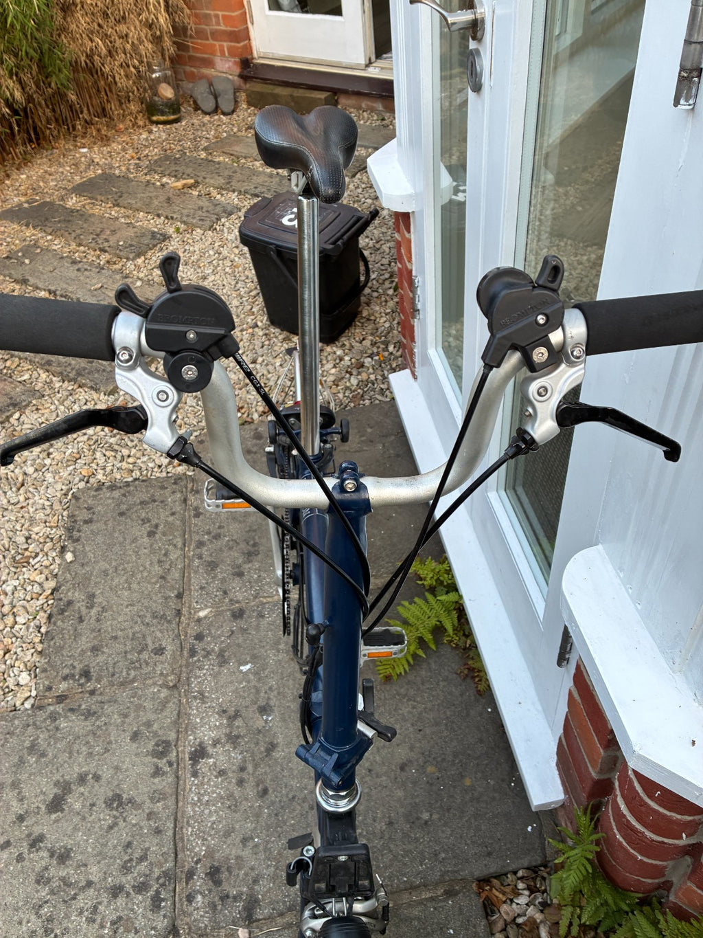 Brompton M6L Folding Bike , Blue 6 Speed, Dynamo lights and mudguards