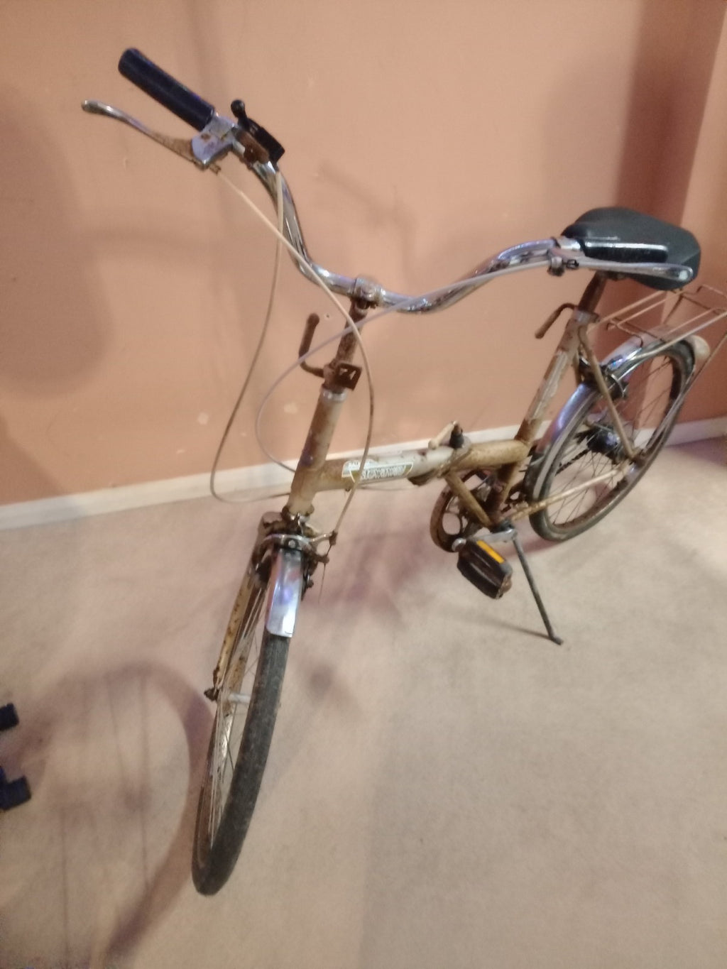 Raleigh Stow Away Folding Bike Vintage Shopper Rack