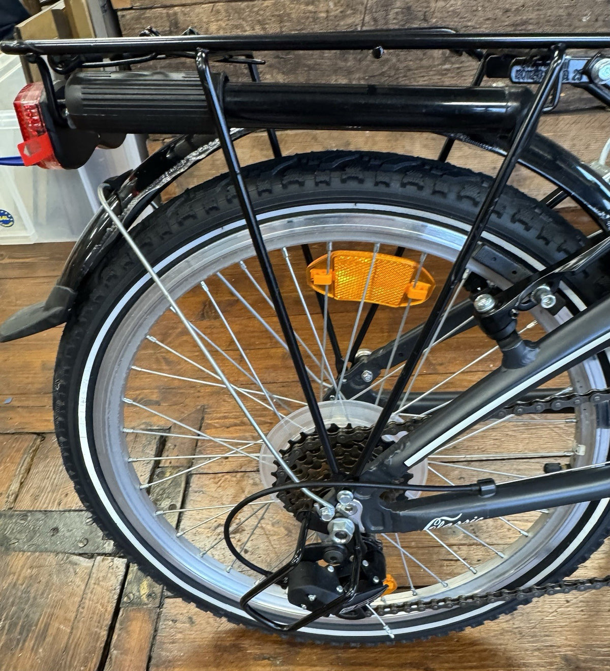 Denver Classic 001 Folding Bike 7 Speed with Lights, Rack and Mudguards