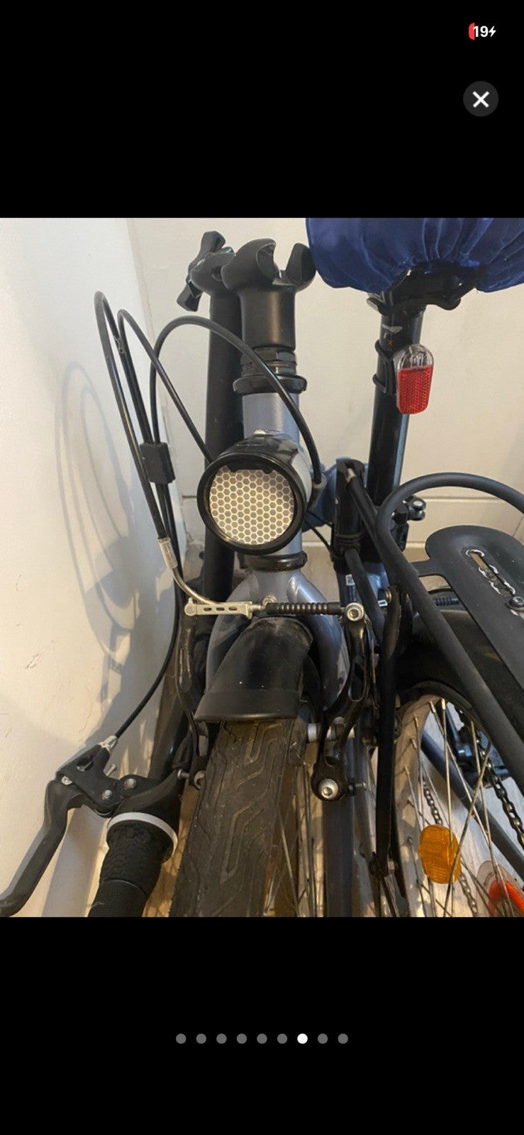 Decathlon BTWIN Tilt 120 Grey Folding Bike with Pannier & Bike Accessories