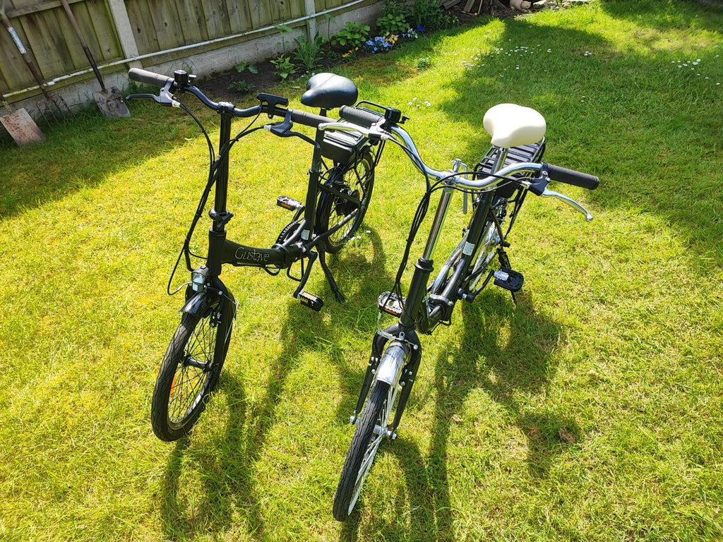 FOLDING BIKES HIS AND HERS both with Chargers and Keys