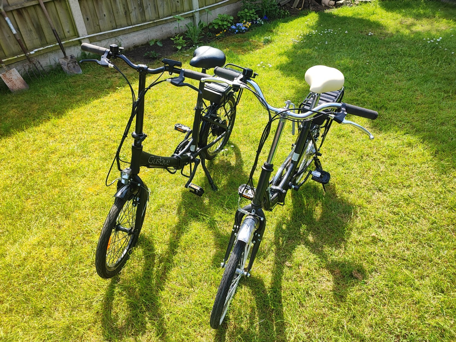 FOLDING BIKES HIS AND HERS both with Chargers and Keys