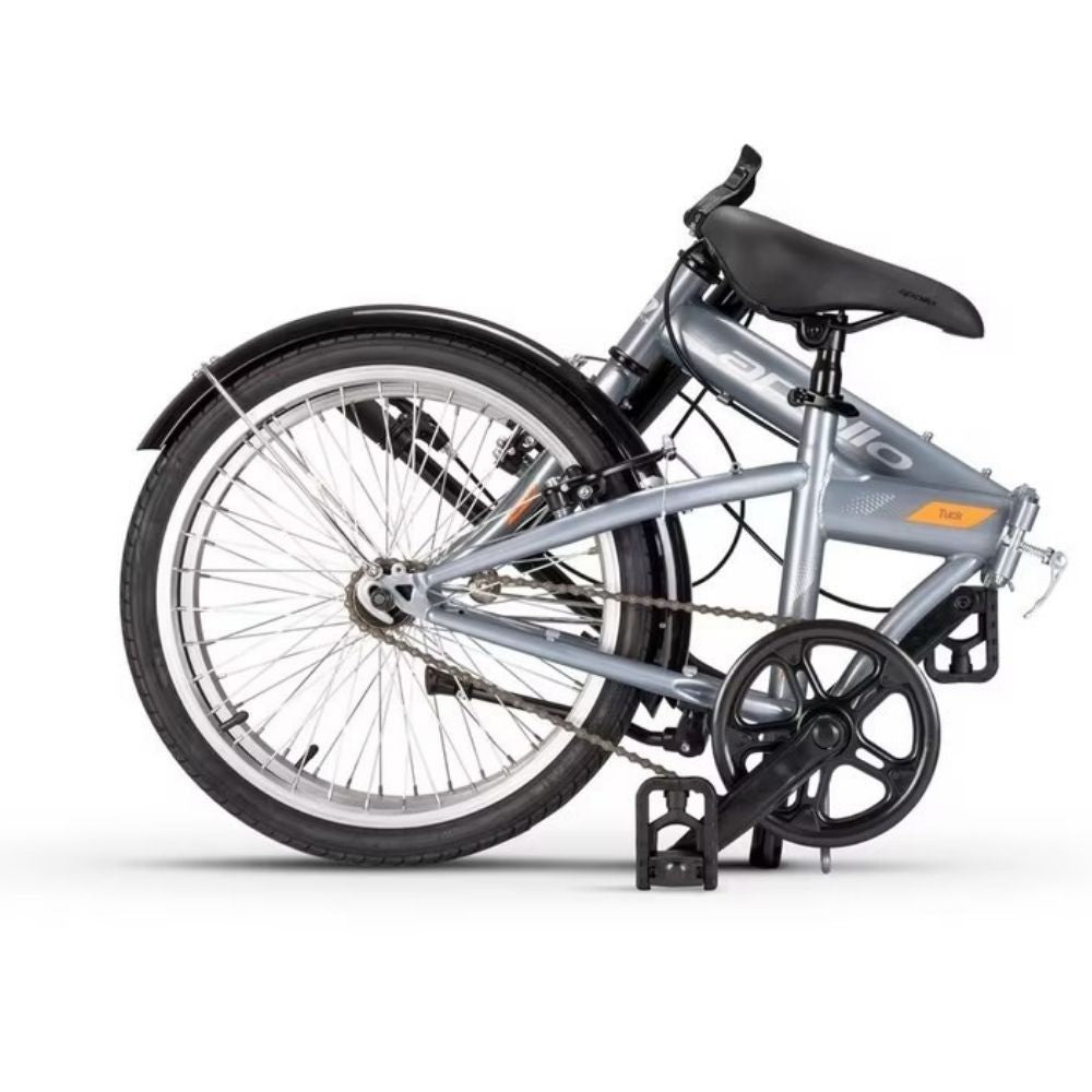 Apollo Tuck Folding Bike 20in Single-Speed One-Size Grey/Orange [Scuffed Wheel]