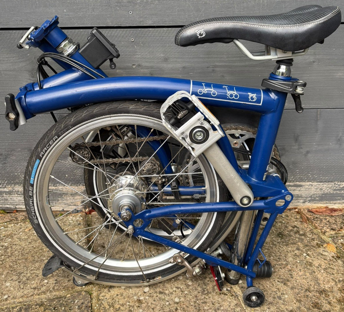 Brompton H6L C Line 6 Speed Folding Bicycle in Cobalt Blue - Light Leisure Use