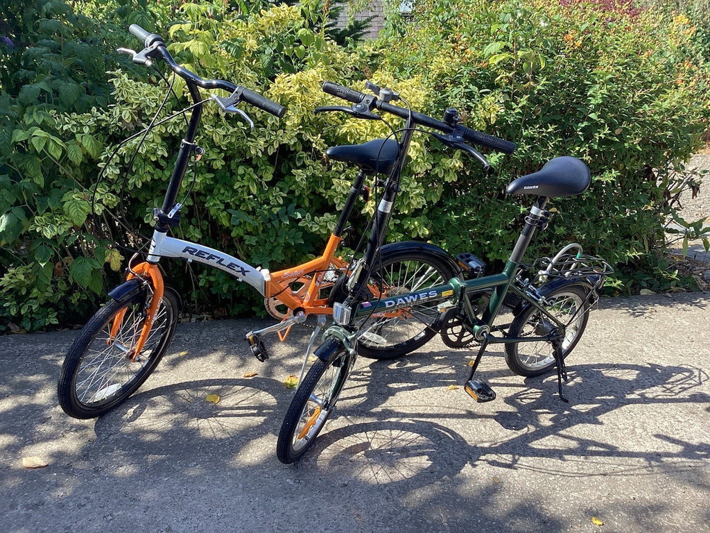 Two adult folding bikes