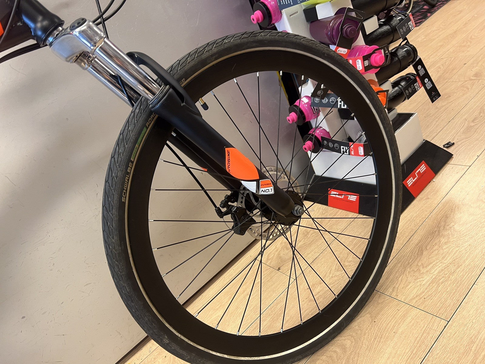 Used EuroBike G7 Folder 17" Frame 26" Wheels Full Sus Black/Red Folding Bike