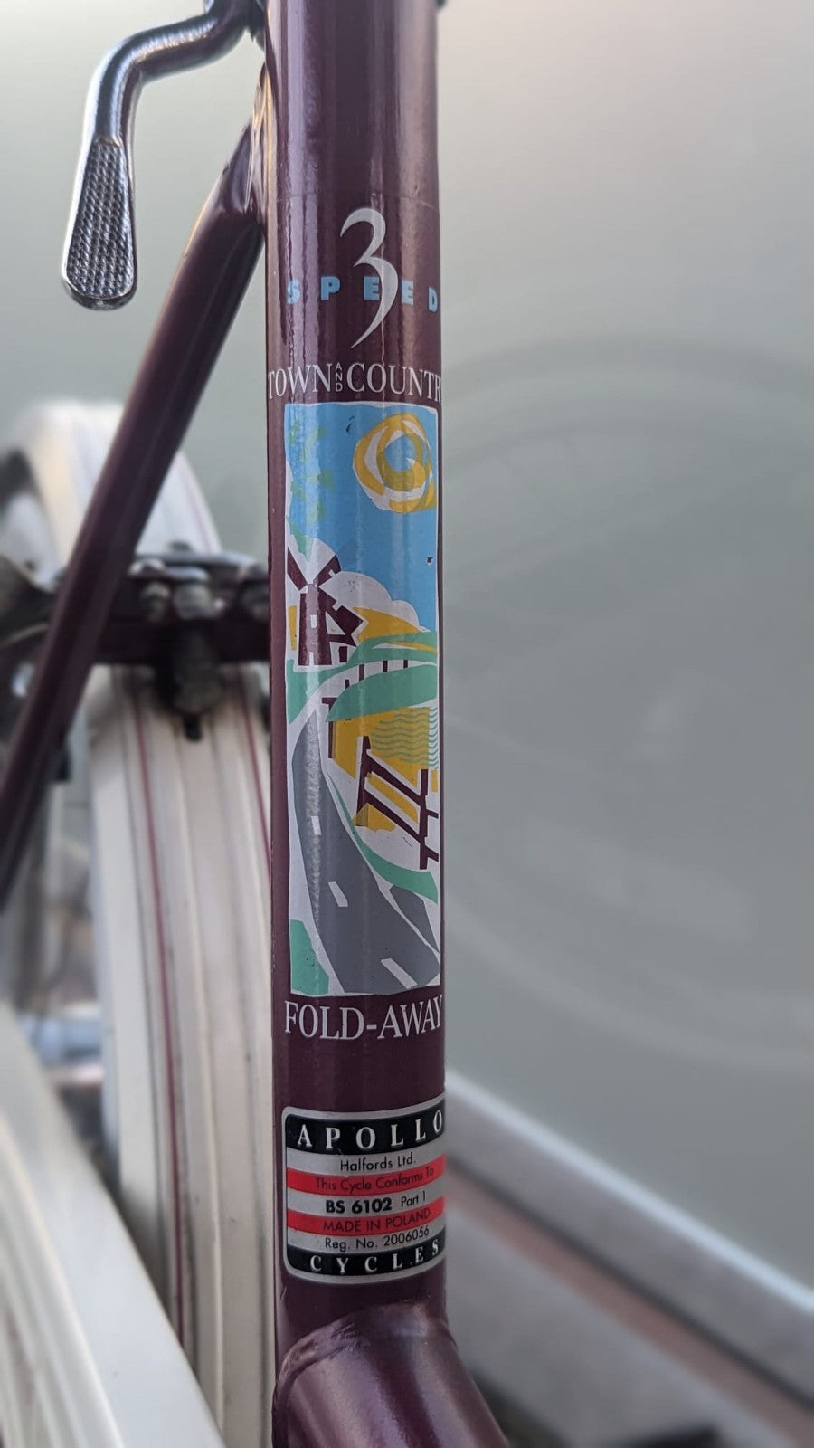 '90s Apollo Wayfarer Vintage Folding Bike, Red, Restored, Good Condition