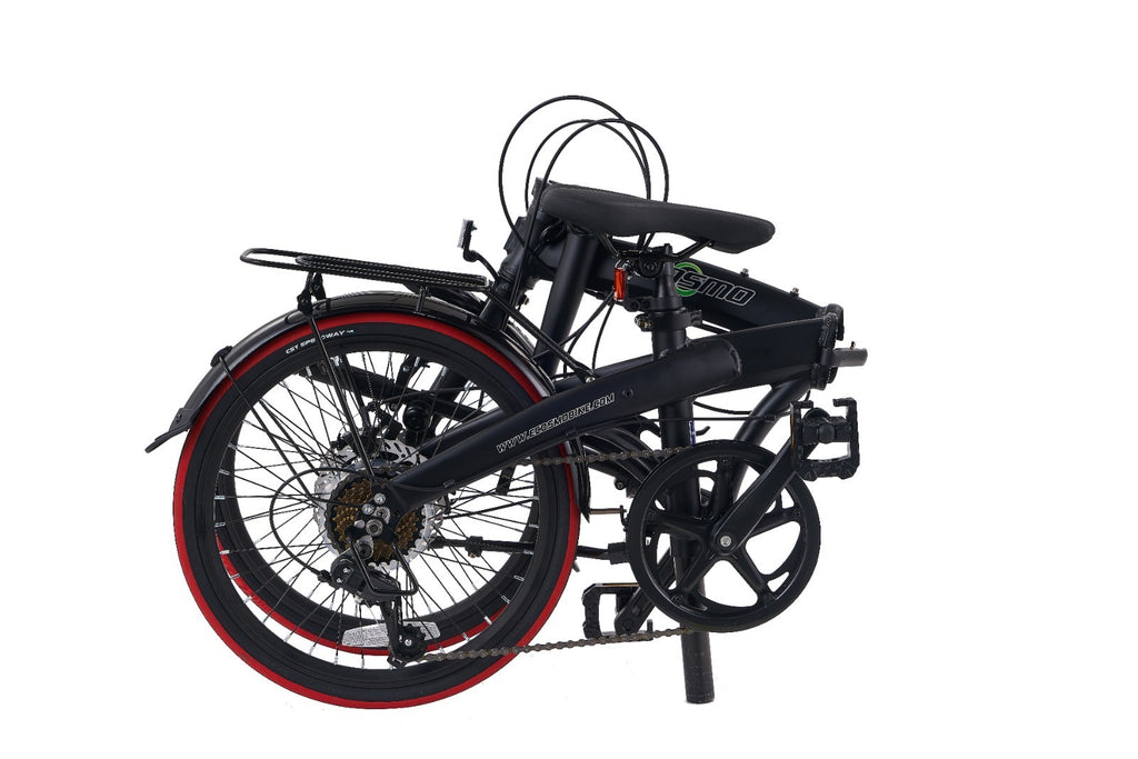 Ecosmo 20" Wheel Lightweight Alloy Folding Bicycle Bike 7 SP Disc, 12kg-20AF09BL
