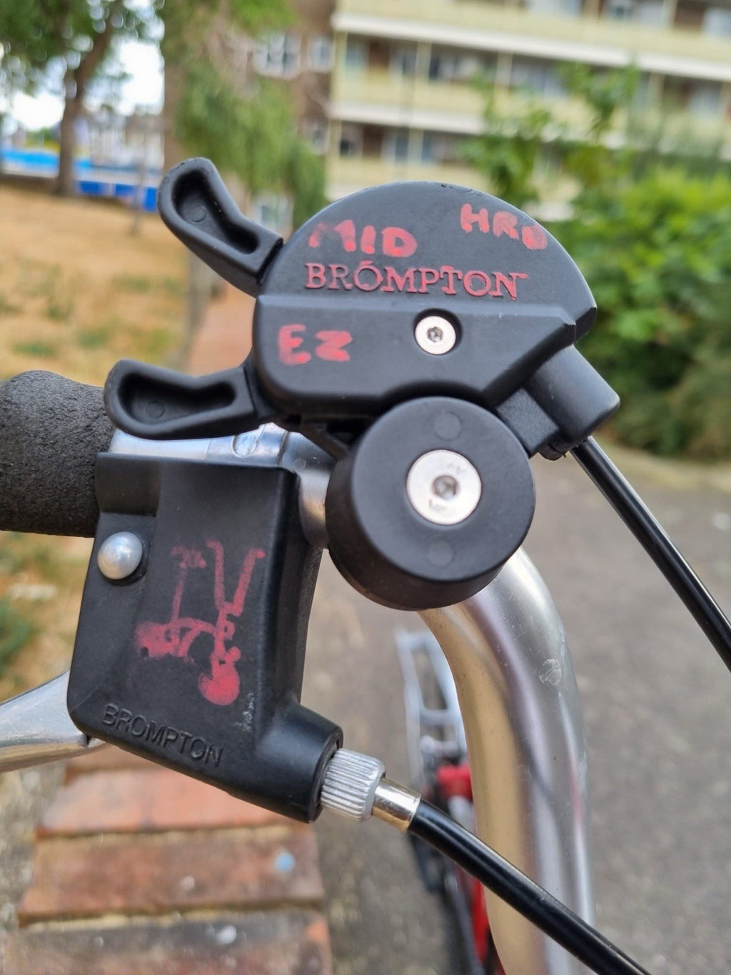 Brompton Folding Bike Red 16in Wheels Small Frame Rear Rack Mudguards Reflectors