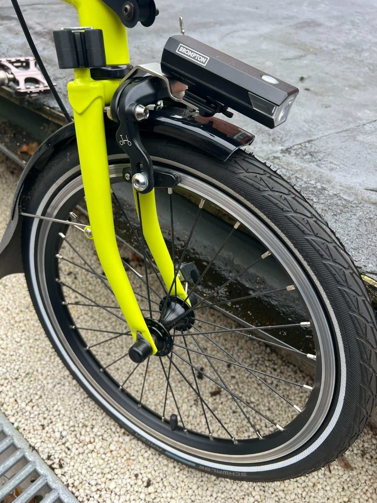 Brompton C Line 6 Speed folding bicycle - Lime green 2023 with extras