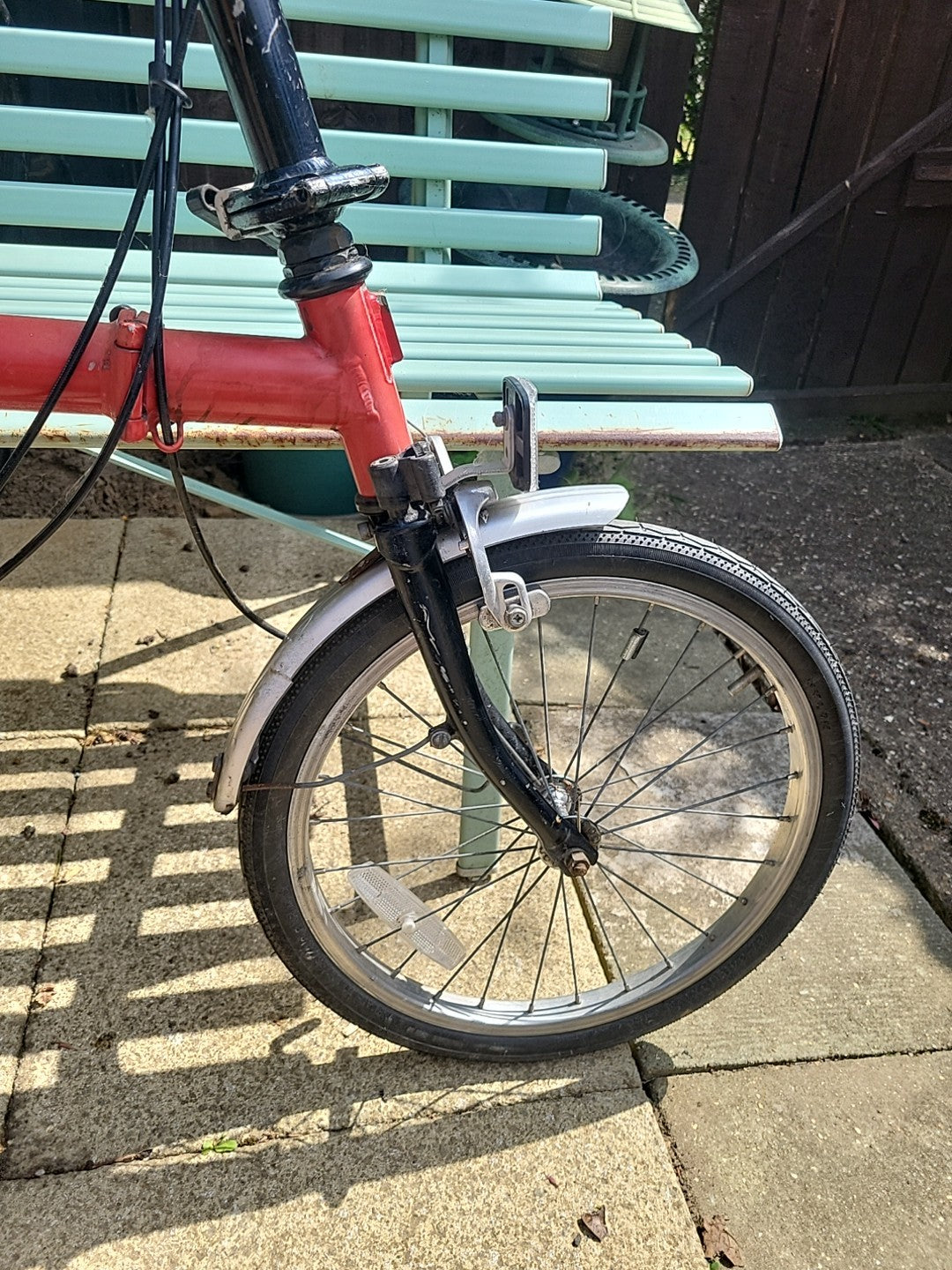 Brompton Folding Bicycle 90s 3-Speed Sturmey-Archer In House Red With Mudguards