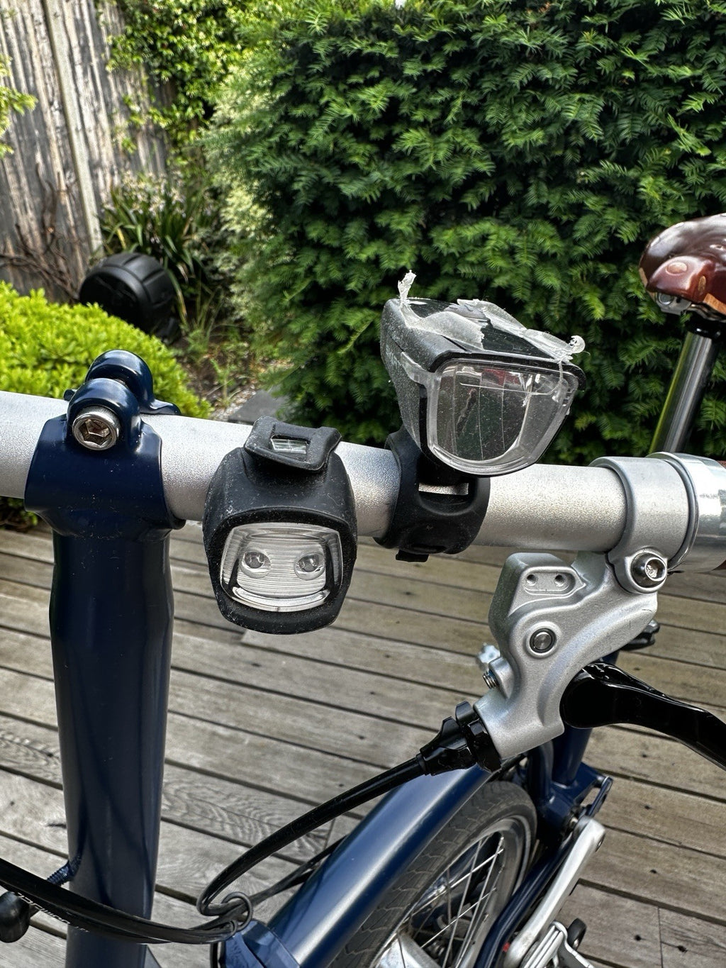 Brompton S3RU Folding Bike 3-speed, Navy Leather Saddle Excellent Condition