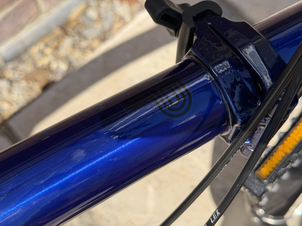Brompton P Line 4-Speed Folding Bike Bolt Blue Lacquer All Original Accessories