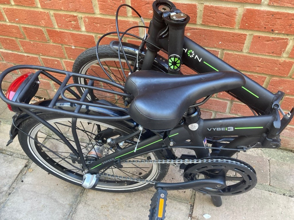 Dahon Vybe i3 20" Wheels 12.9 kg Compact Unisex Matt Black Folding Bike.