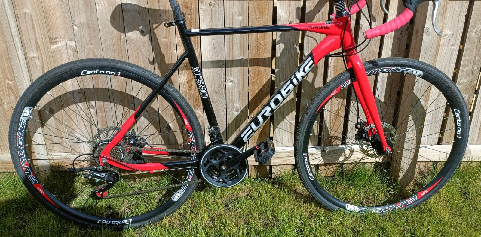 EuroBike XC580 Gravel Bike, with indoor resistance trainer kit