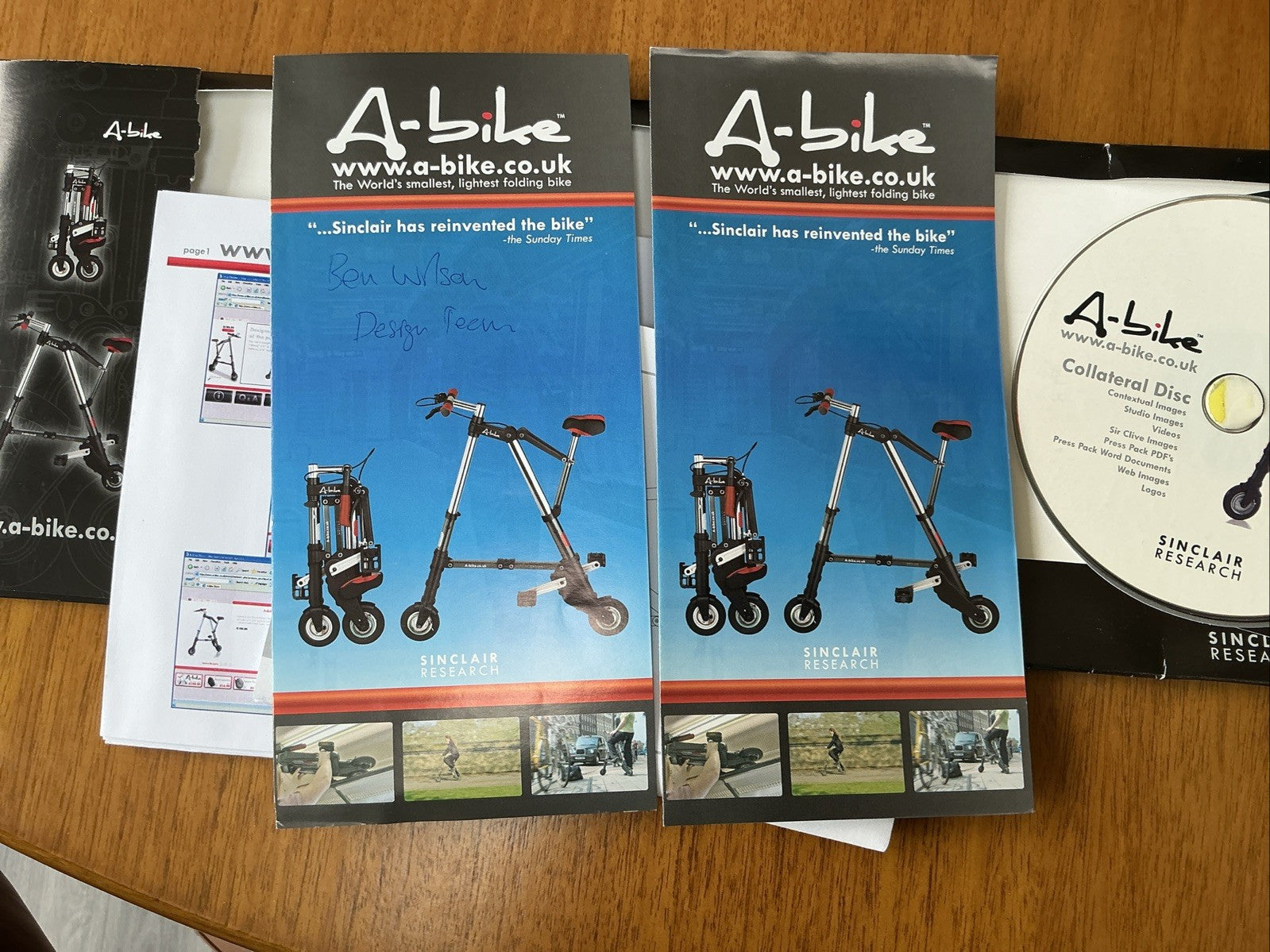A-Bike From Sinclair Research Folding Bike Rare With Press Kit
