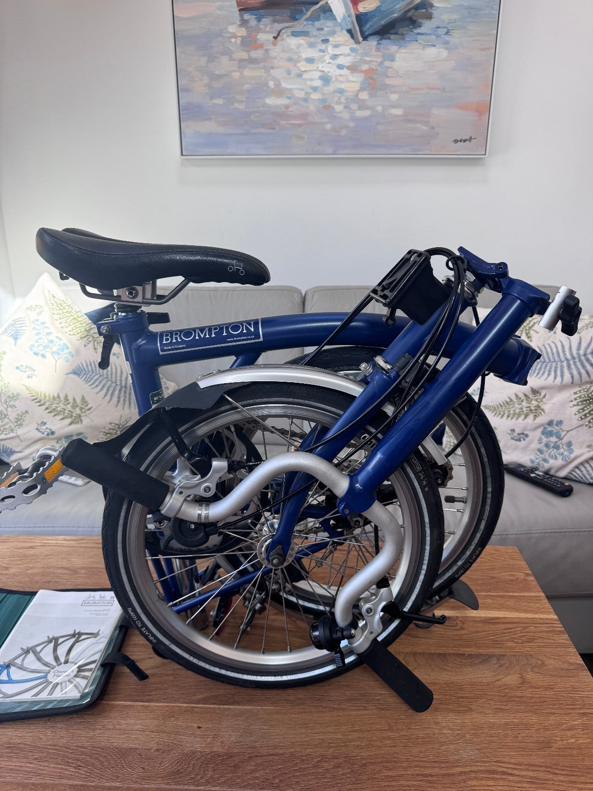 Brompton Folding Bicycle  - Blue - Original Paperwork included - Nice Condition!