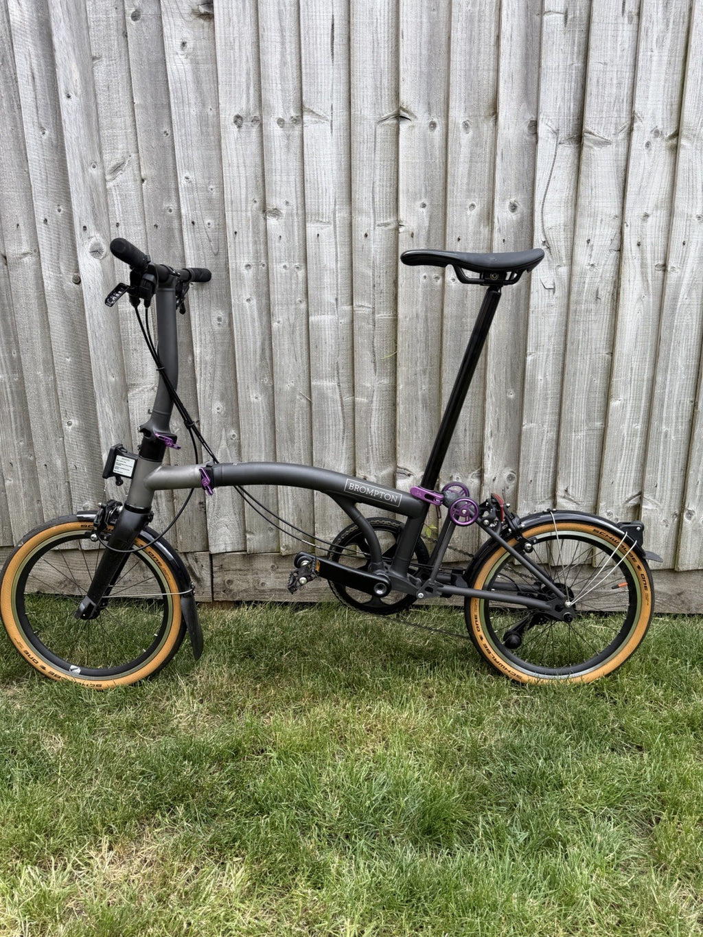 Brompton T Line - Ceratech (purple) Low bar 4 speed.