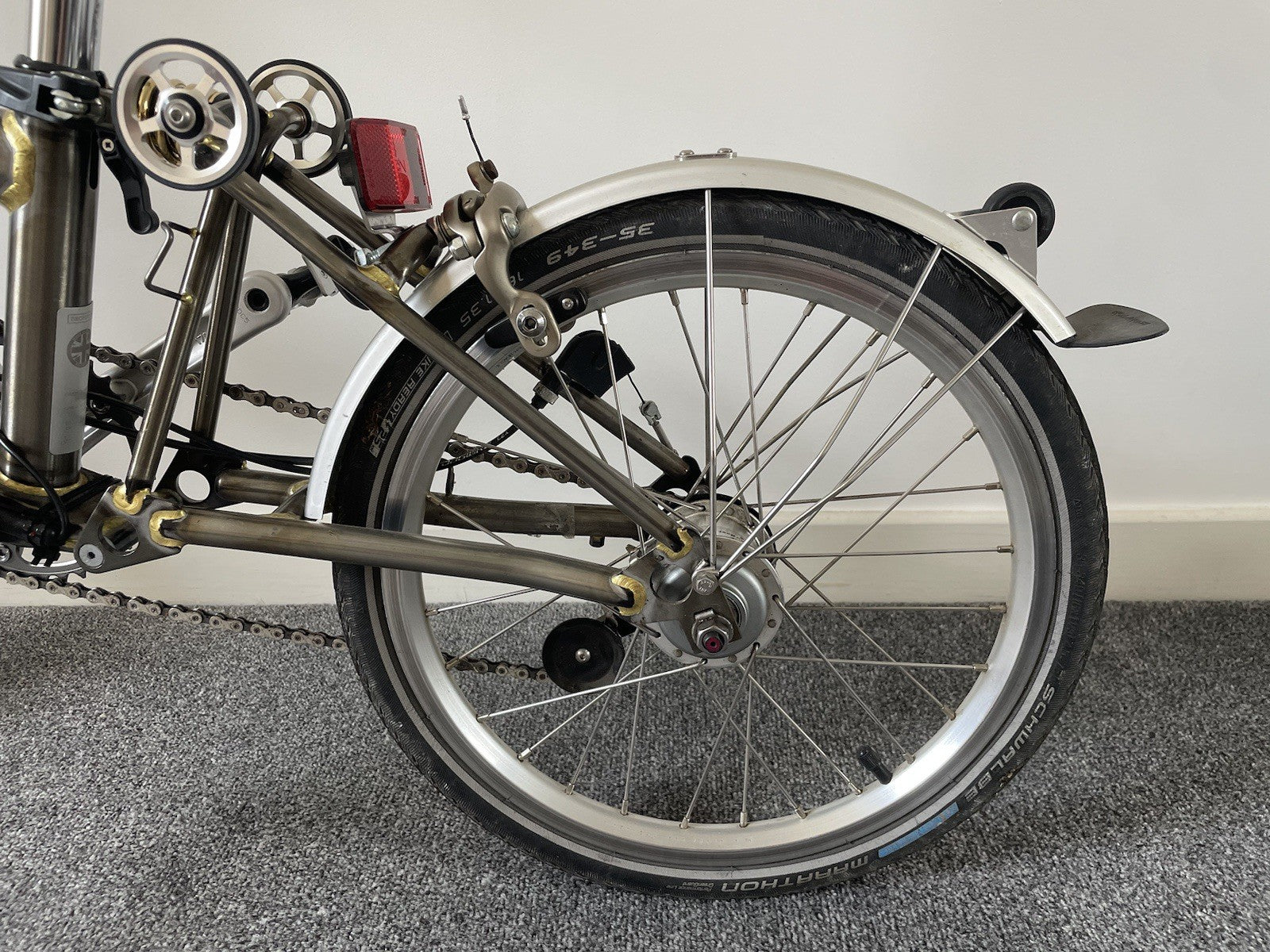 Brompton 3 Speed  2017 Raw Lacquer Folding Bike S3L C Line EZ Rider Mod
