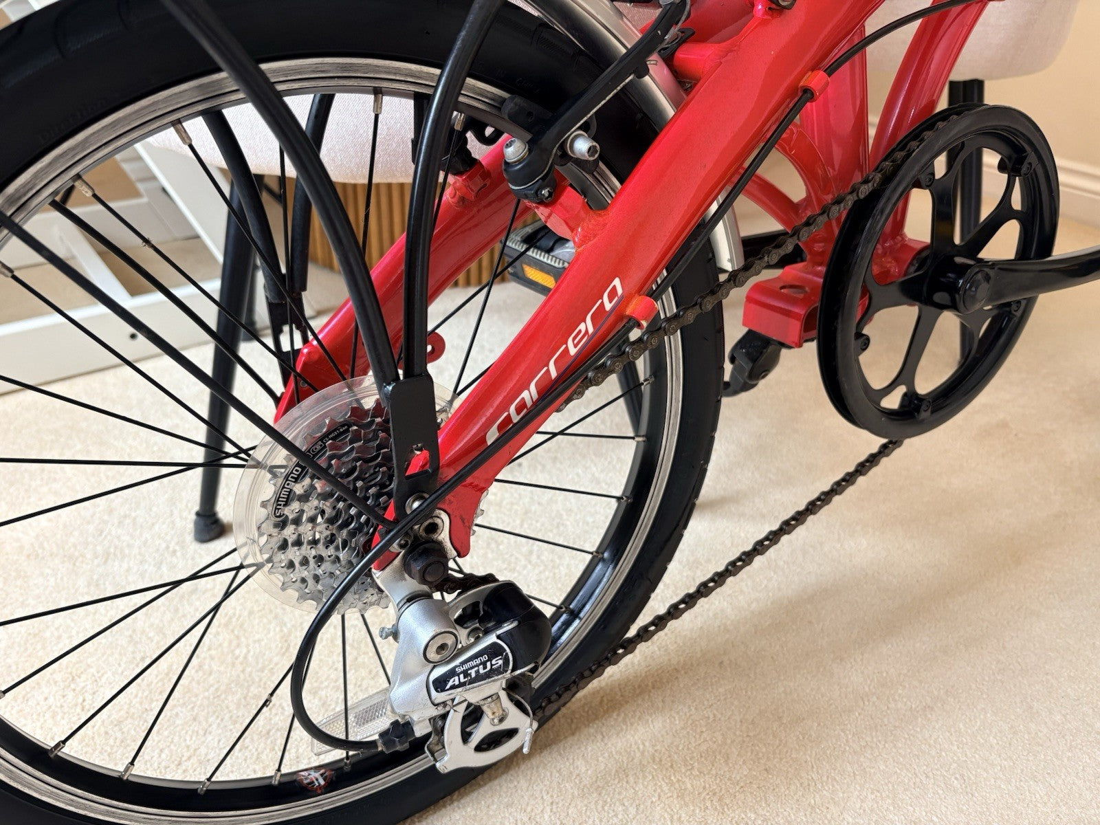 Carrera Intercity Folding Bike 20” Aluminium 7 Speed Rack Mudguards Excellent