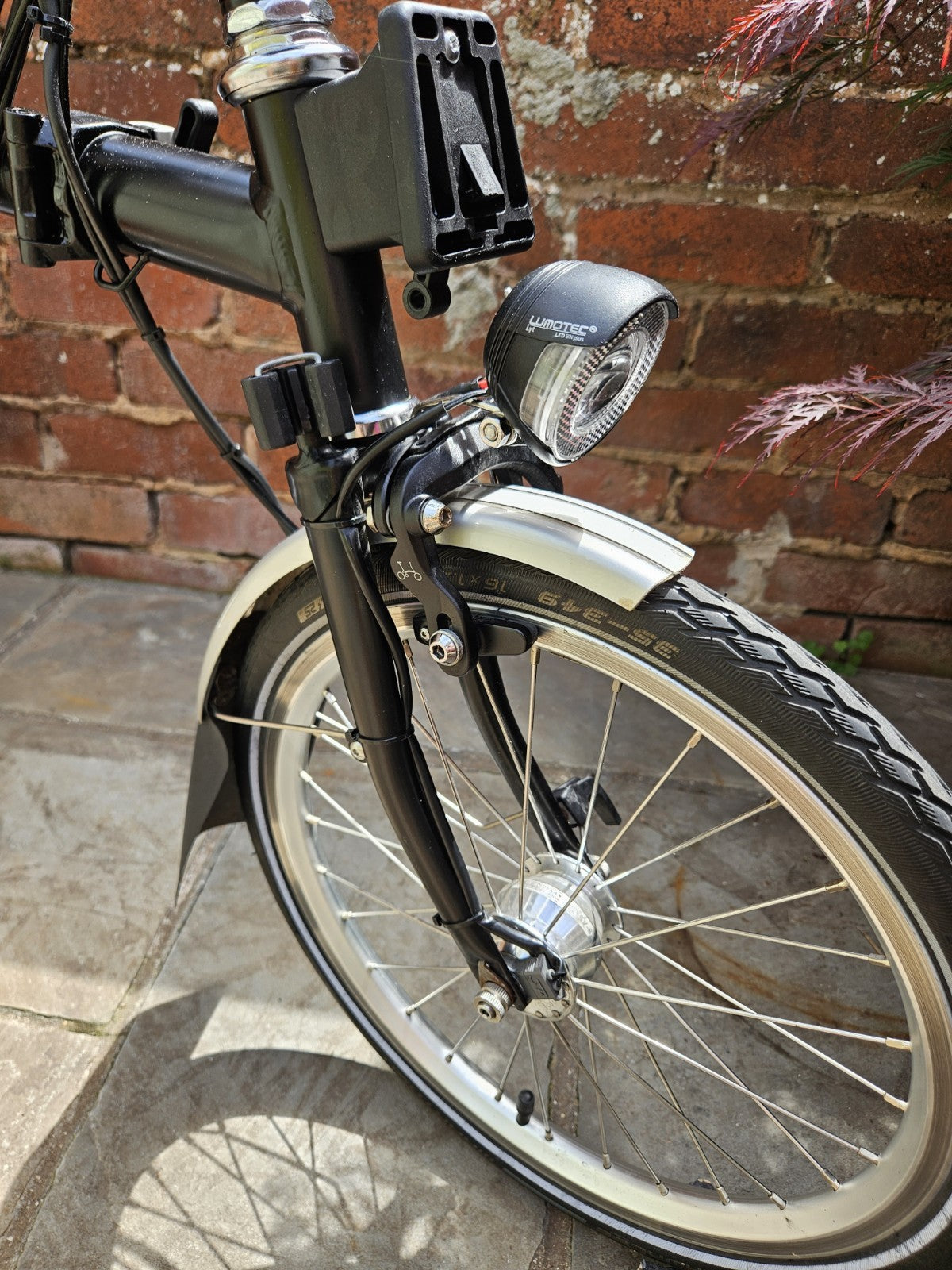 Brompton C Line M6R (6 Speed)  Folding Bicycle - Tempest Blue with front BAG