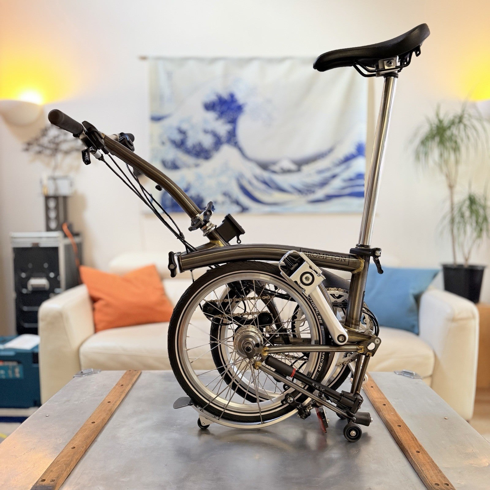 L@@K… Brompton C-Line 6 Speed Low Handlebar Rare Clear Lacquer Finish - New :)