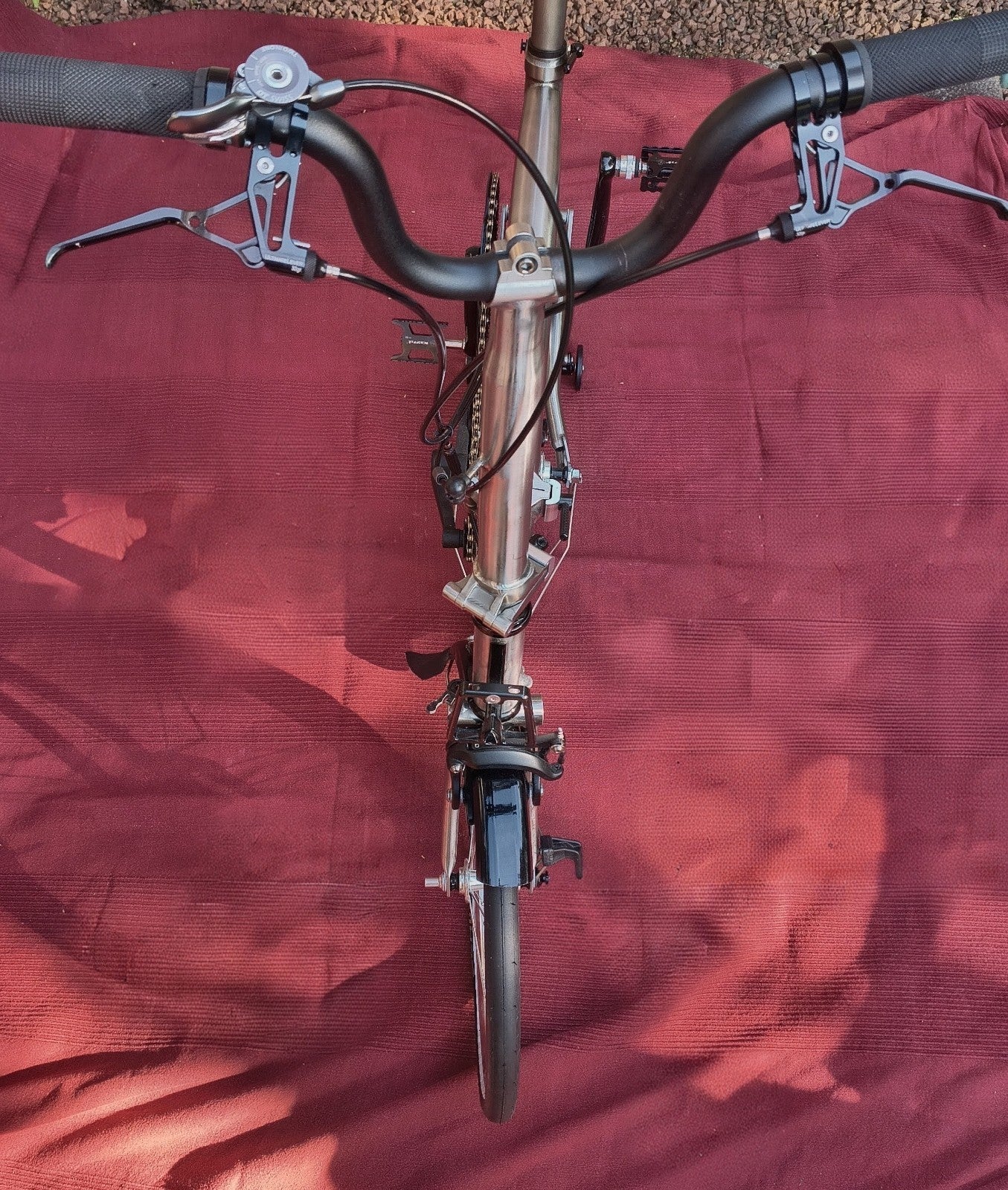 Titanium 'Brompton Style' Trifold Bike, 7.7kg, 3 Speed, Excellent Condition.