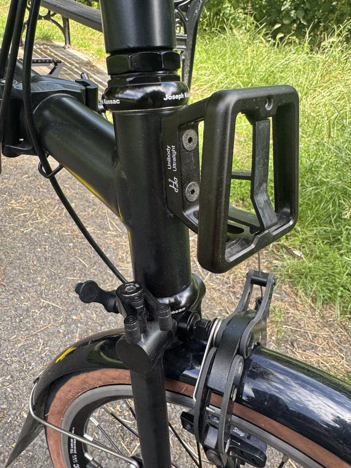 Brompton P-line 4 Speed  Custom Wheels  Carbon / Titanium Parts  Black 9kg