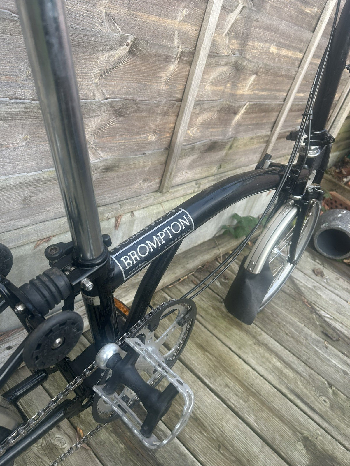 Brompton H3L Black with a rack