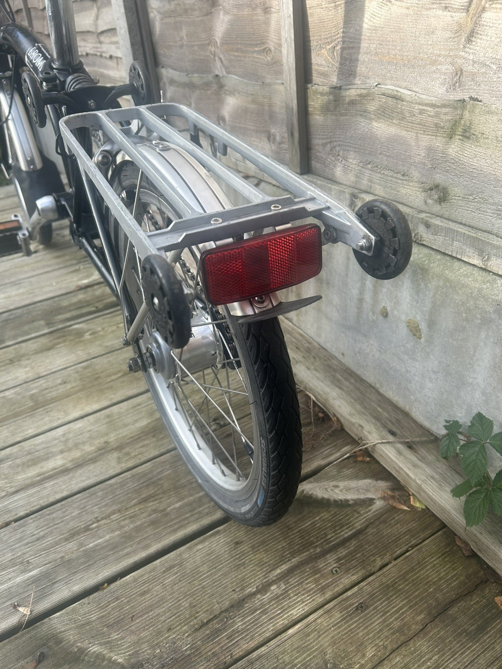 Brompton H3L Black with a rack