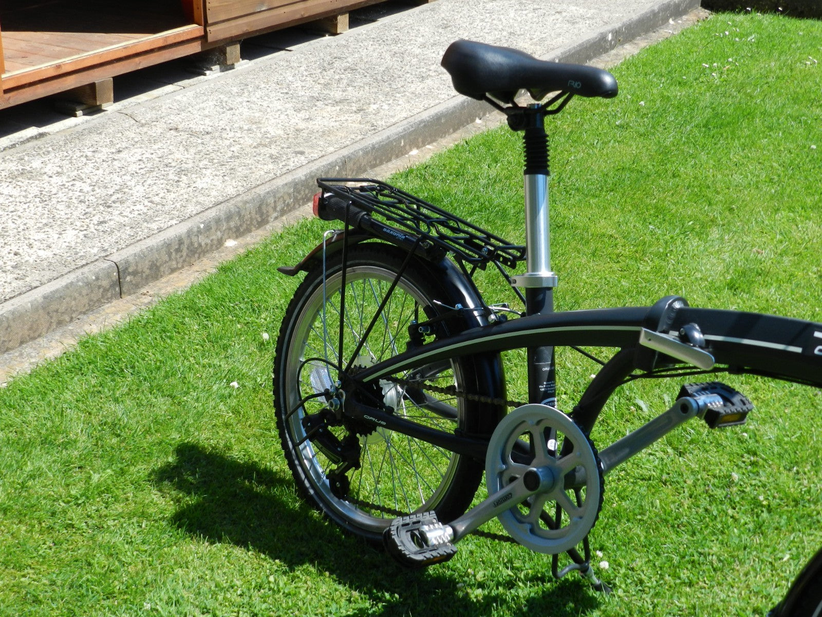 ORUS 20" Lightweight Alloy Frame 7 Speed Classic Folding Compact Bike - Black