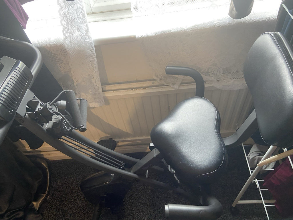 Slim Cycle foldable exercise bike worth over £200. Compact and sturdy
