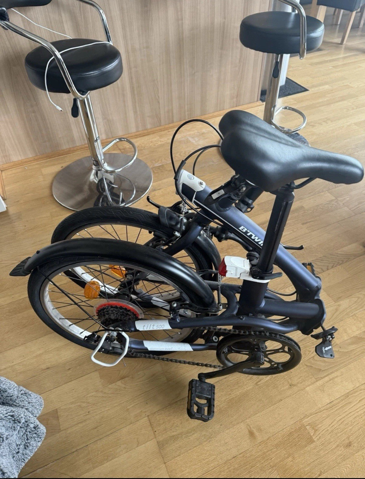 BTWIN Folding Bike 500  Metallica Blue Only Used Once