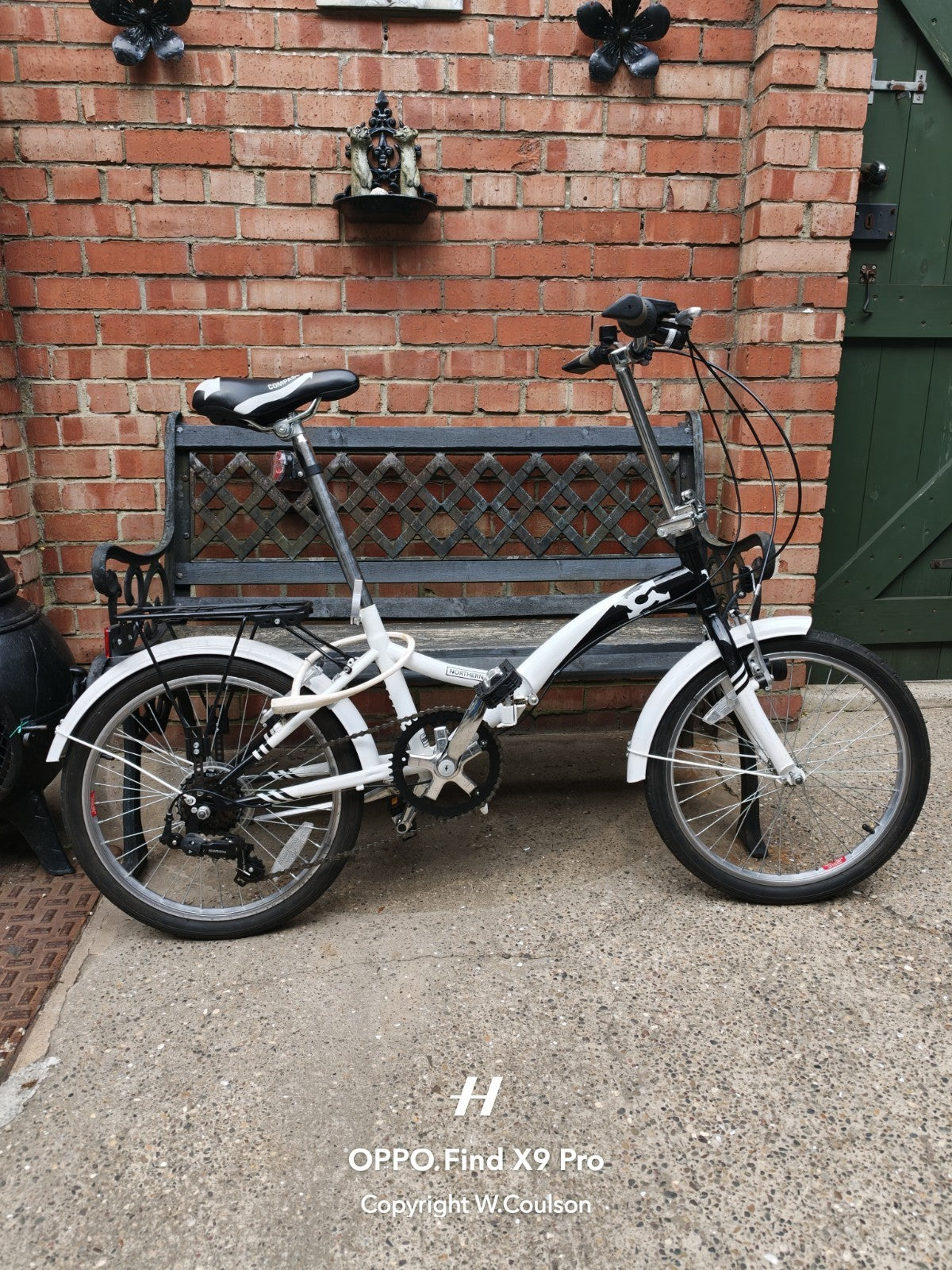 Compass Northern folding bicycle white