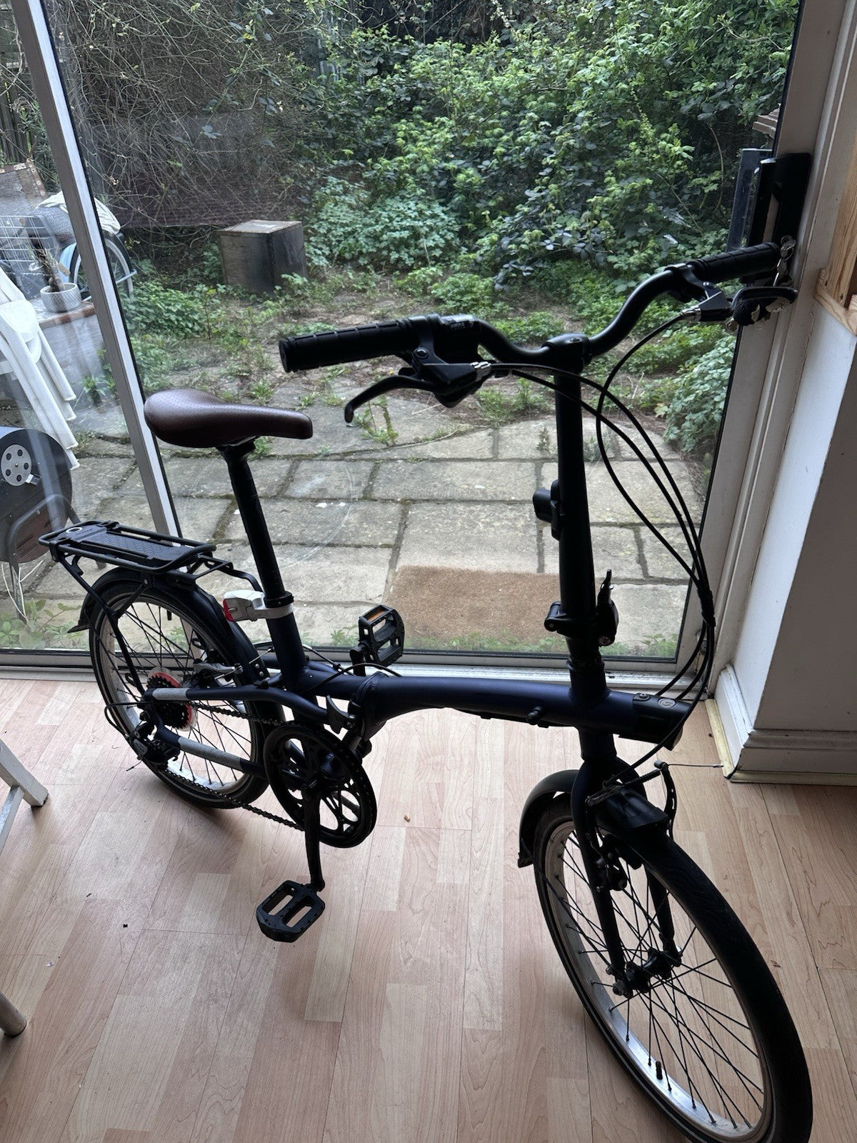 BTWIN Tilt 500 Folding Bike Dark Blue Aluminium