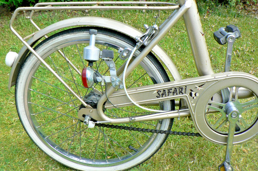 RALEIGH SAFARI FOLDING  3Spd BICYCLE  - ORIGINAL - With Stand, lights