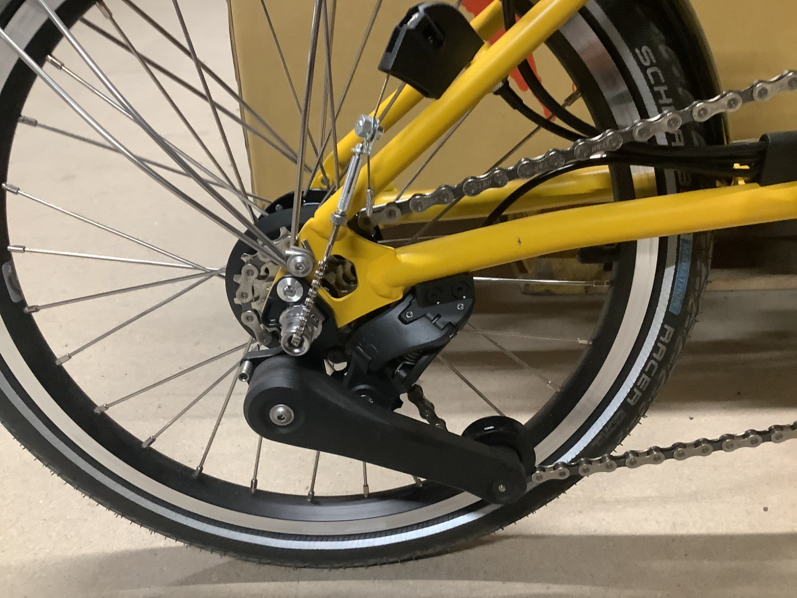 Brompton C Line 12 Speed Mid Bar Folding Bike 2025 12 Speed Bumblebee Yellow