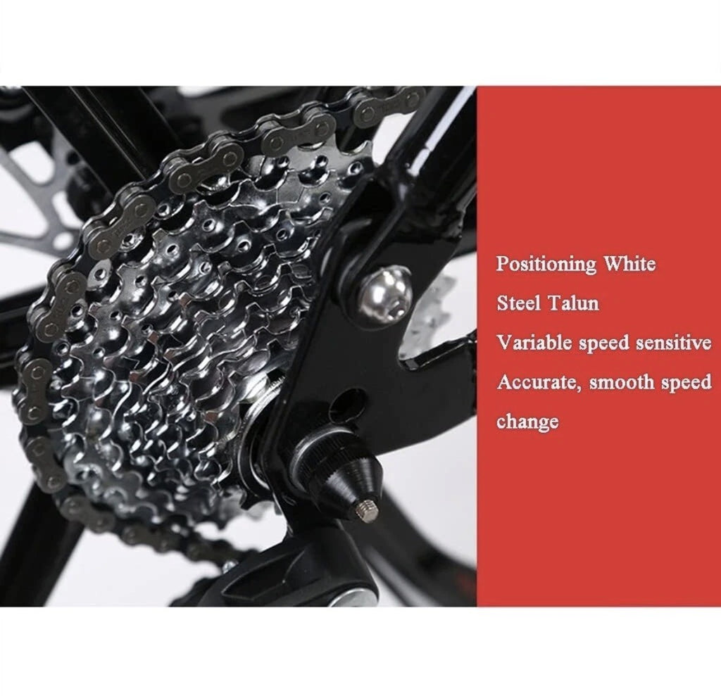 26 Inch Mountain Folding Bike 21-Speed Adult bicycle Dual Suspension white