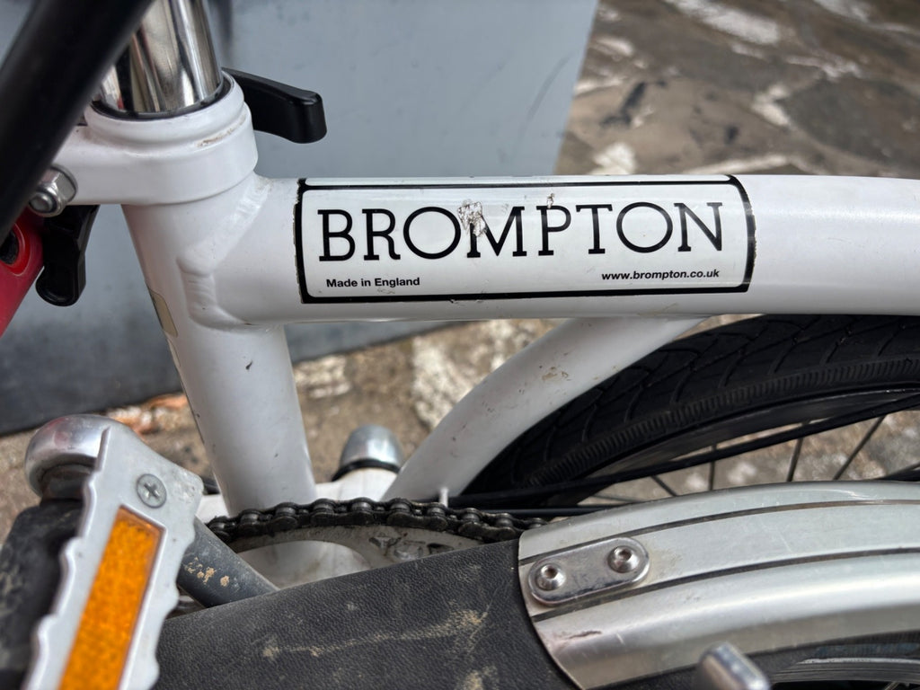 Brompton Folding Bike 3 Speed White 2012 Made in England