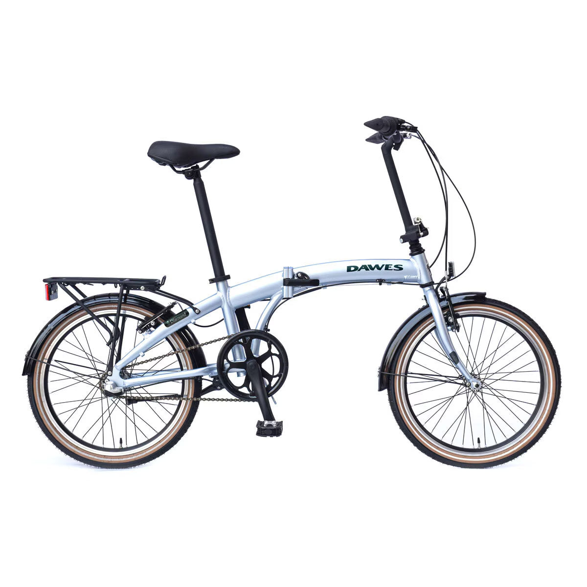 Diamond Folding Bike 20\" Wheel 11\" Frame – Lightweight Compact Commuter Cycle