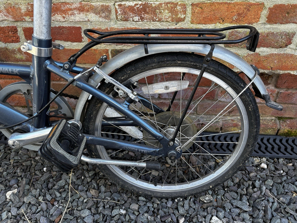 Raleigh Boardwalk Lite Folding Bike 20” Wheel 6-Speed Alloy Frame Rack & Bell
