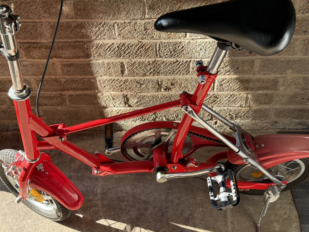 Red Folding Bicycle foldable
