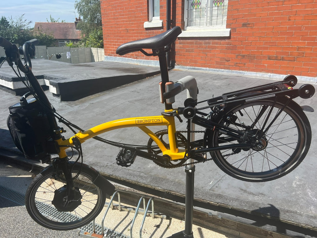 Brompton C Line 6 Speed Folding Bike Bumble bee yellow - 65 miles