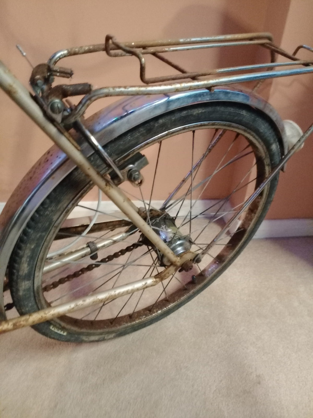 Raleigh Stow Away Folding Bike Vintage Shopper Rack
