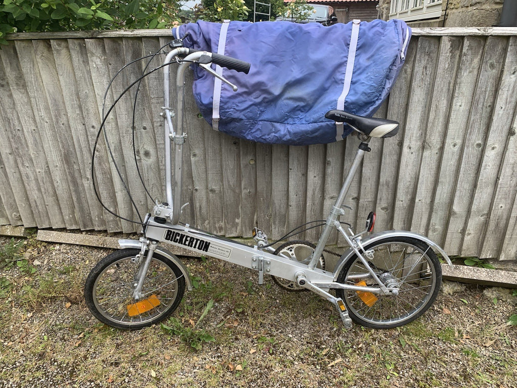 Bickerton Folding Bike 20in Wheels Aluminium Silver 20cm Caliper Cruiser Bar