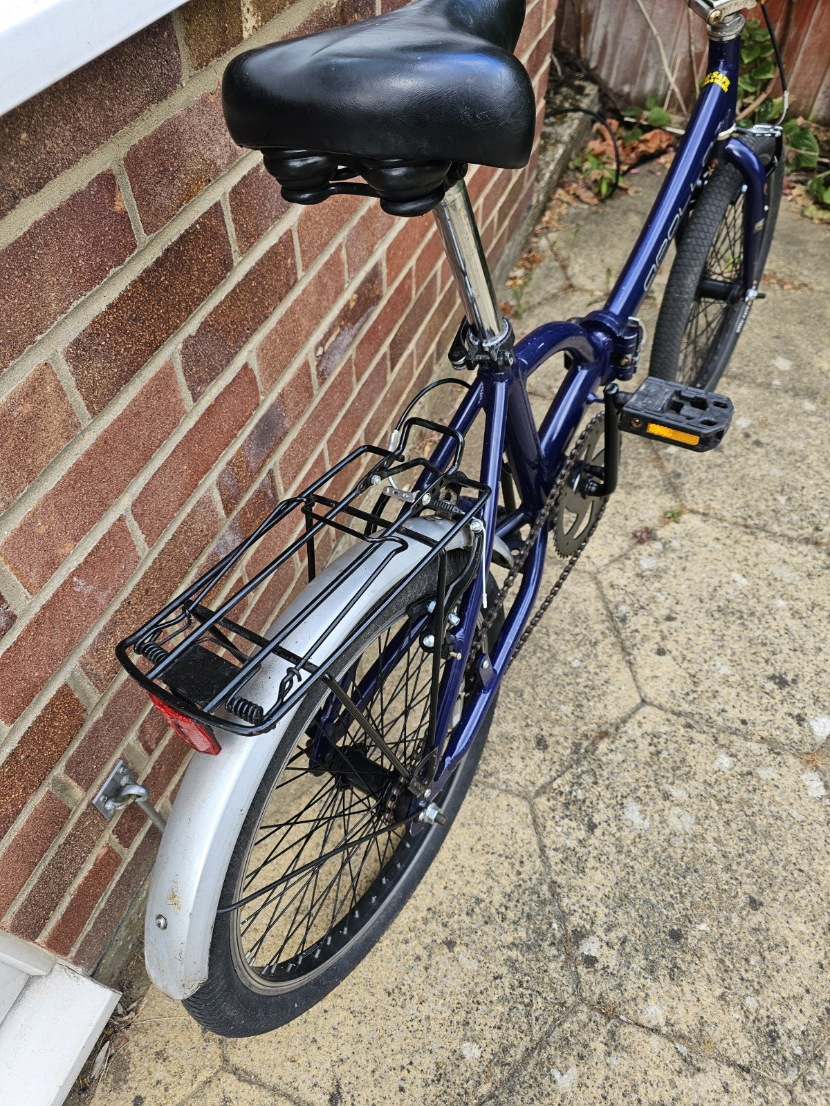 Apollo Folding Bike Blue 20" Wheel, Single Speed Folding Bicycle Commuter Adult