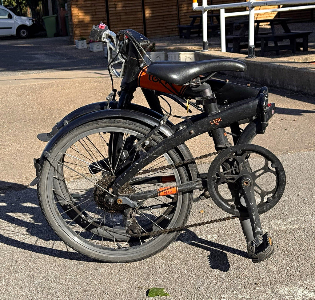 Tern Folding Bike V-Brake Black/Orange Mudguards