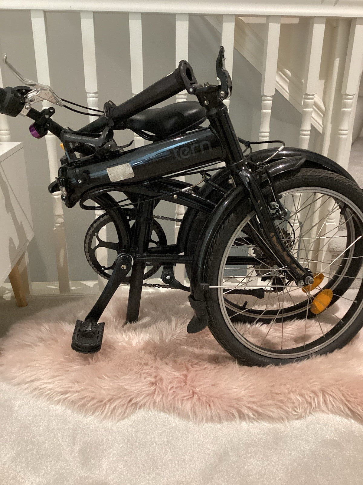 Tern Link 20in Folding Bike 7-Speed V-Brake Black with Mudguards